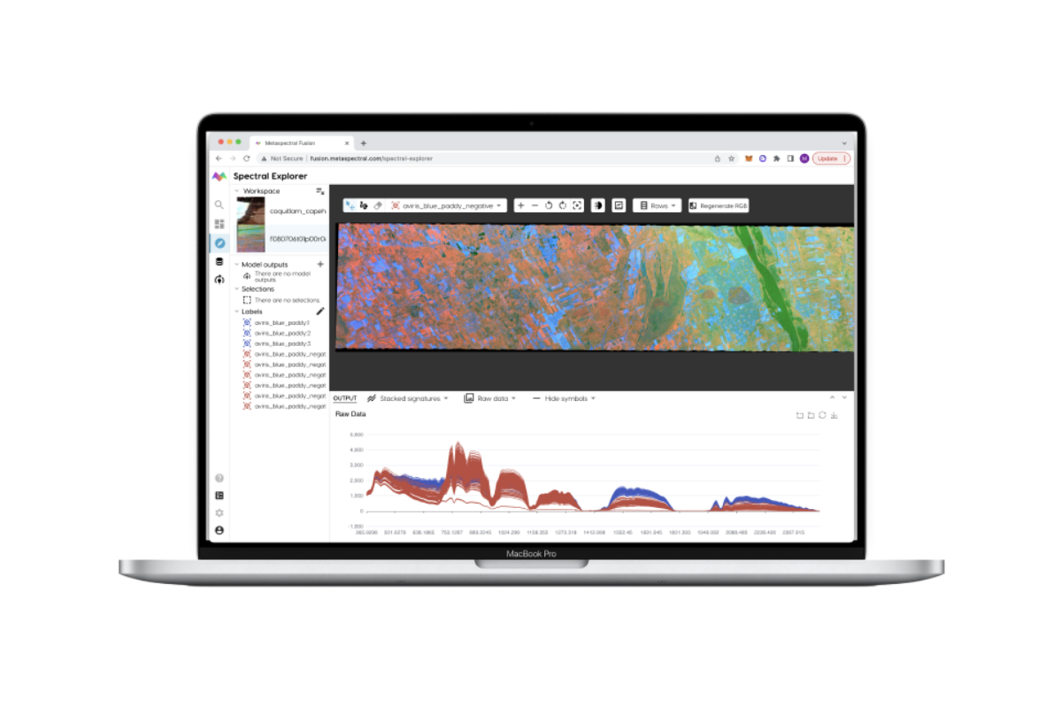 Laptop with metaspectral fusion user interface 
