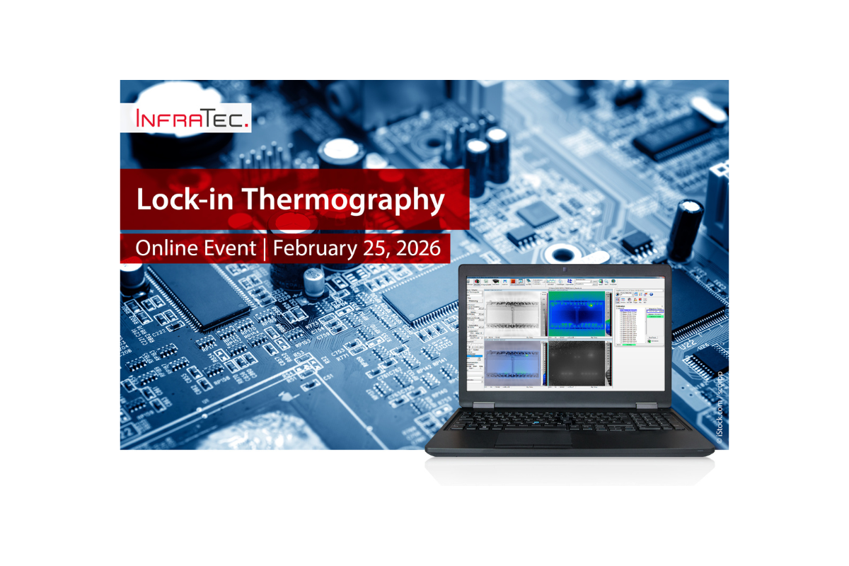 Circuit Board background with computer showing infrared thermography
