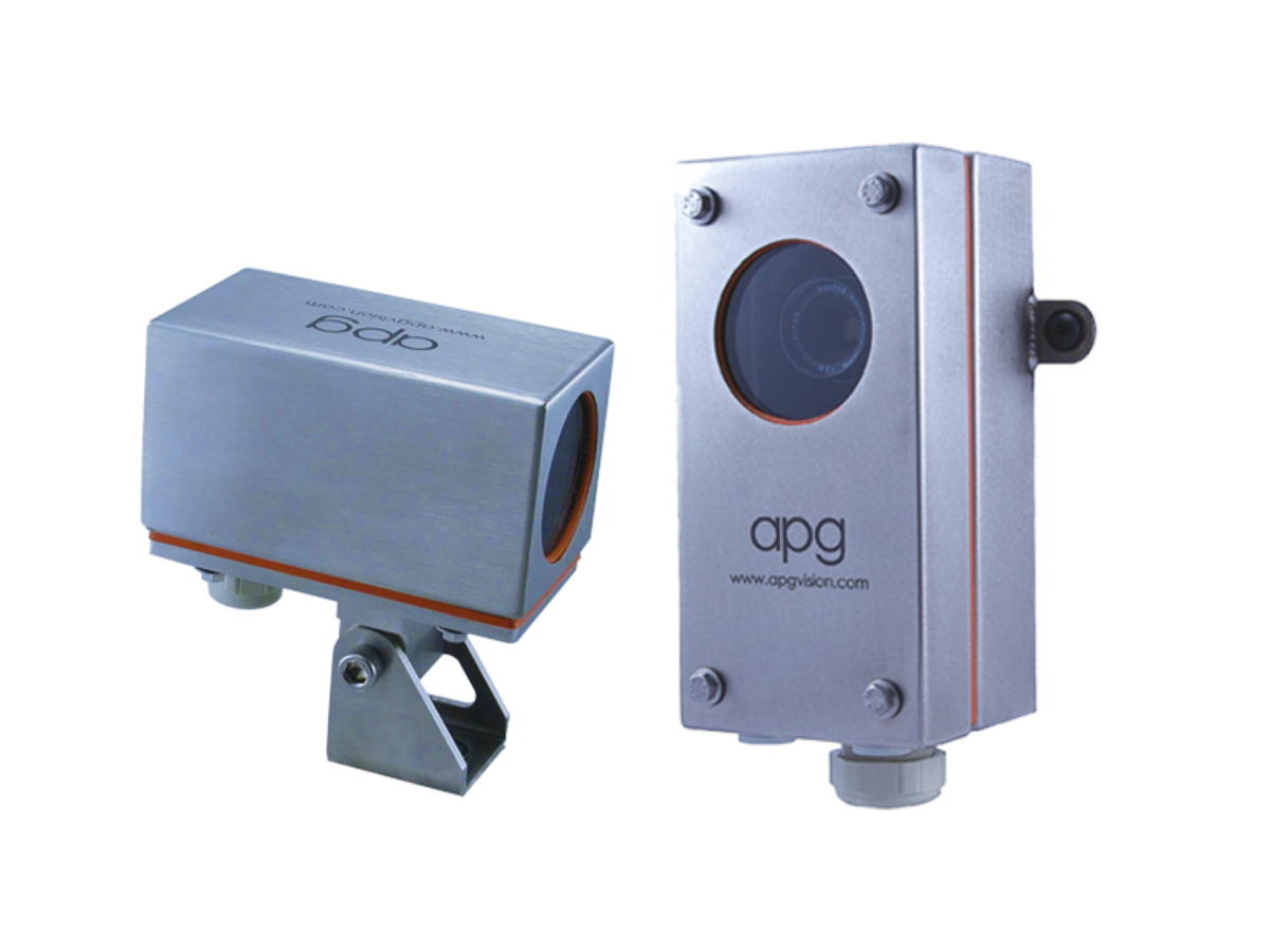 APG rugged metal camera enclosures mounted on side and bottom