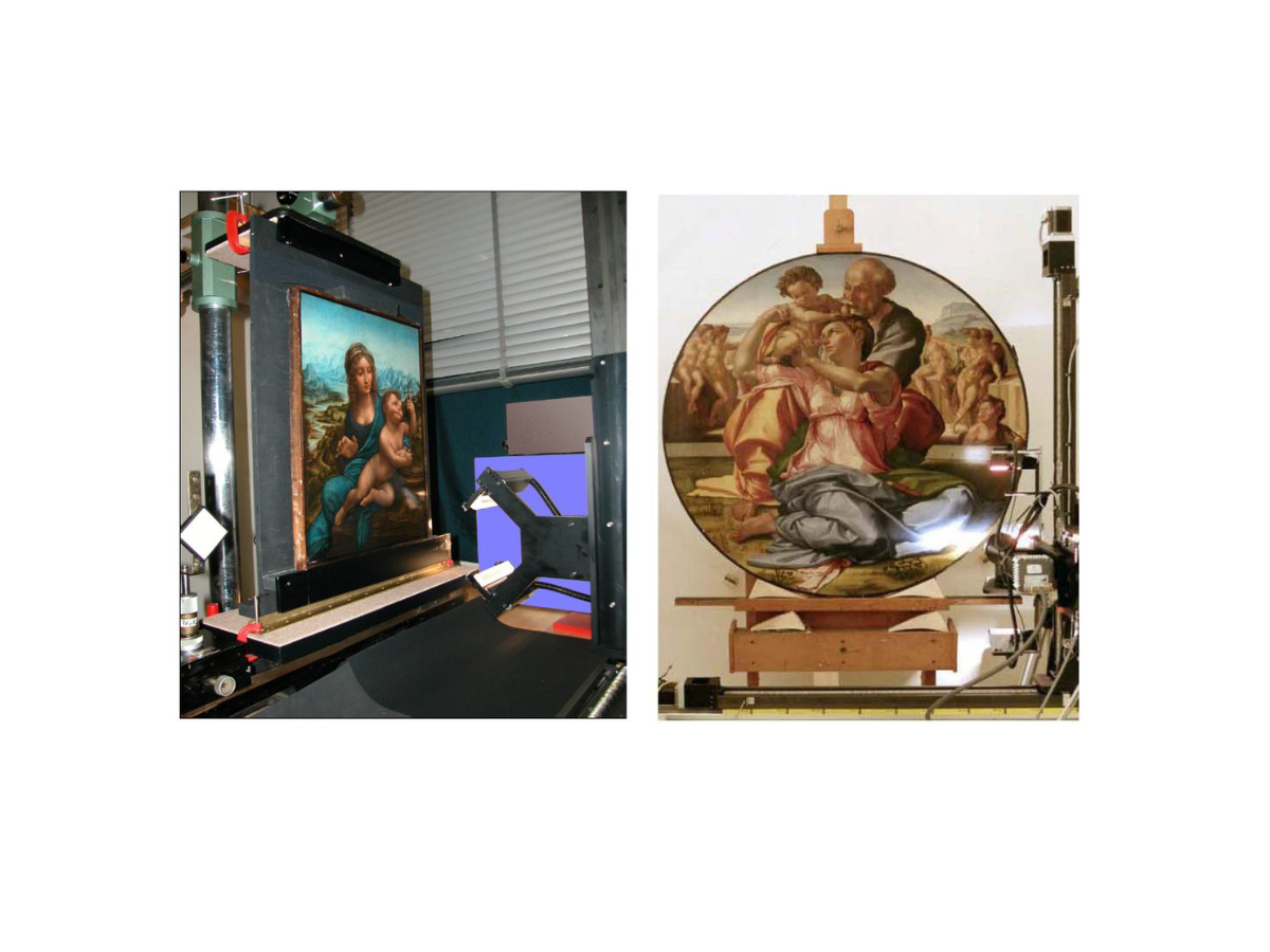 Scanning of two ancient artworks with hyperspectral imaging