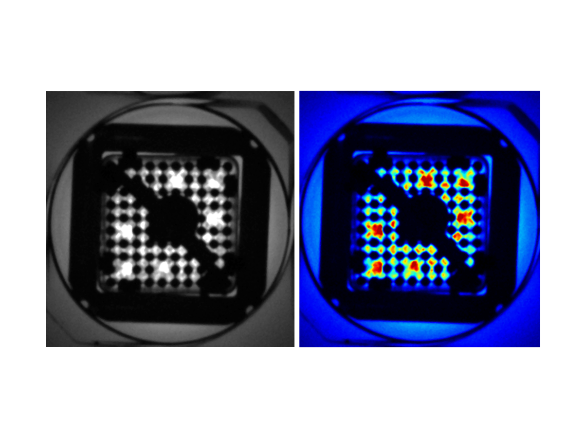 Two fuel assemblies with missing fuel rods