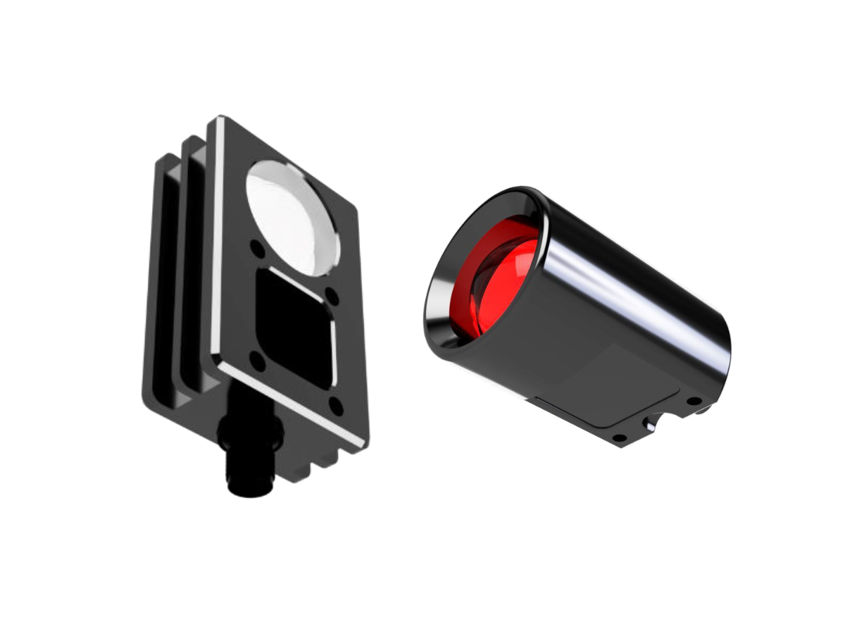 GWI eyeball white light beside GWI eyeball mini red light