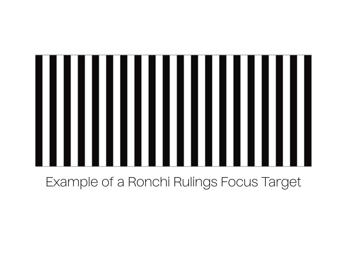 Example of a ronchi rulings focus target
