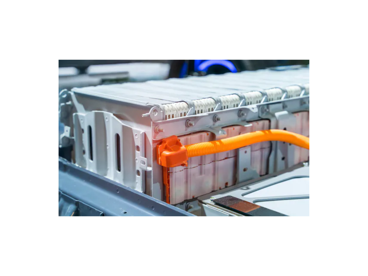 Image of battery connection in electronic vehicle