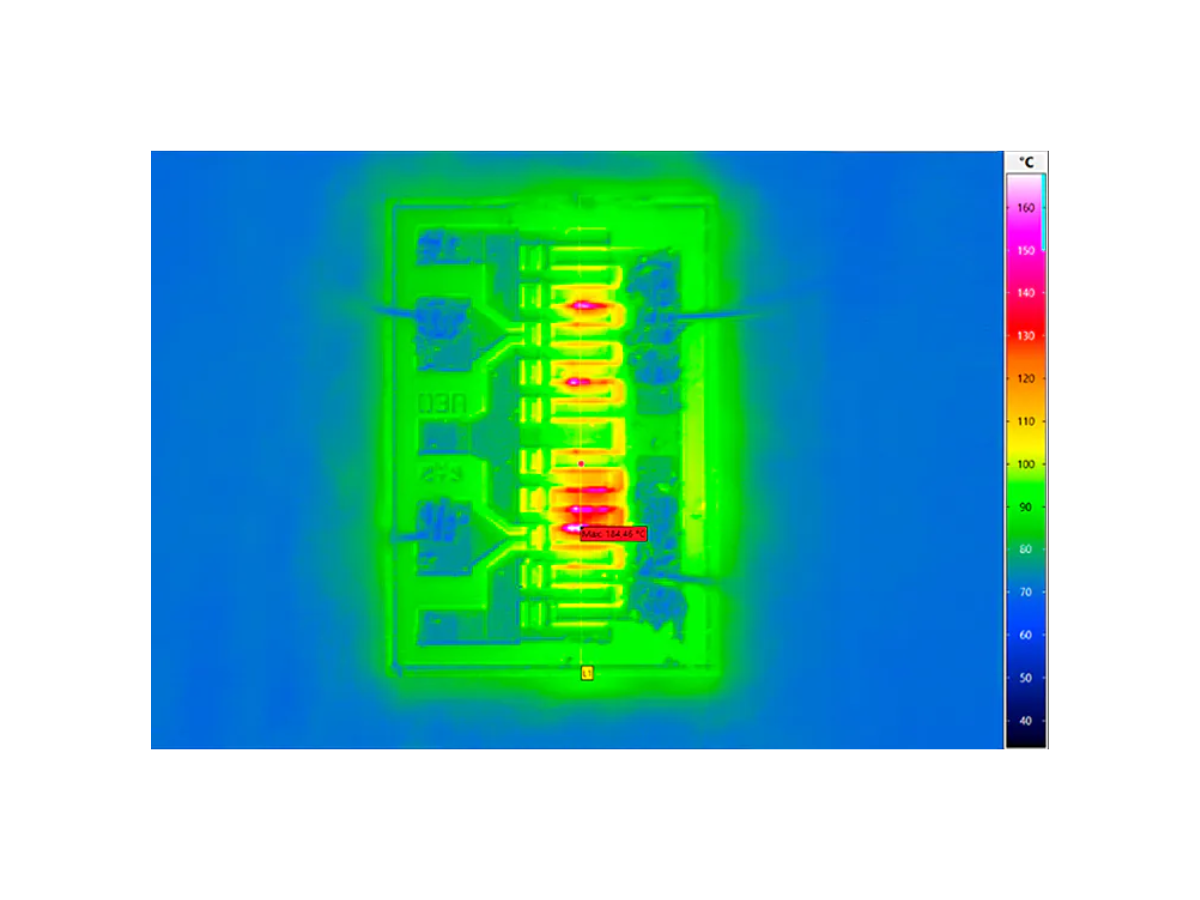 Hot spot detection of GaN - HEMTs