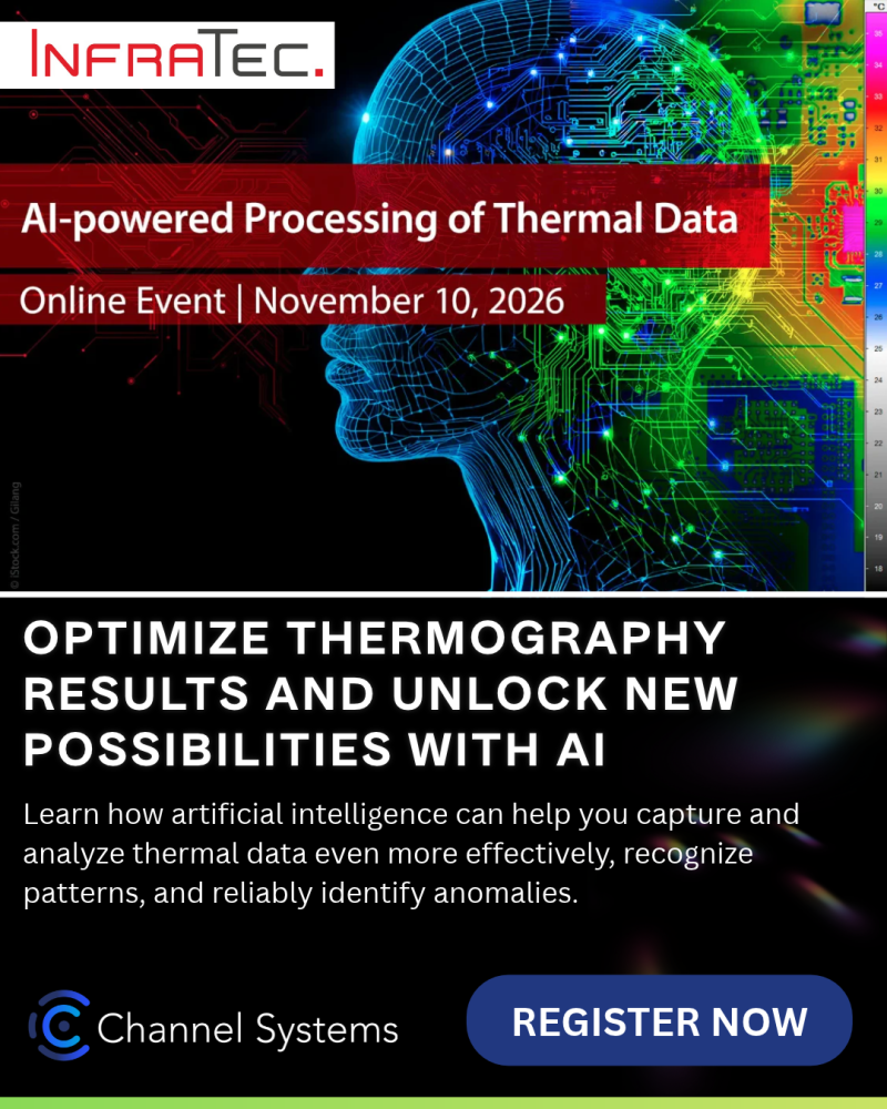 AI powered processing of thermal data online event image