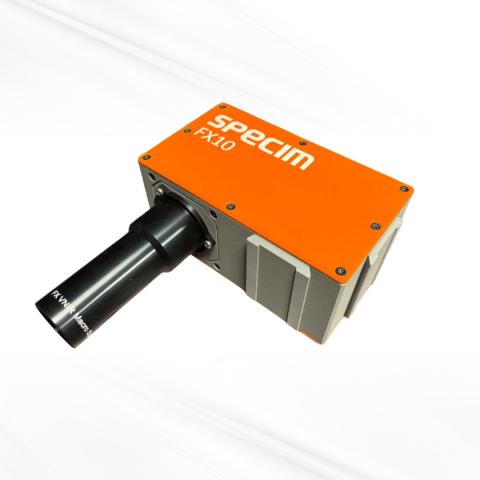 Specim FX10e VNIR hyperspectral camera with macro lens
